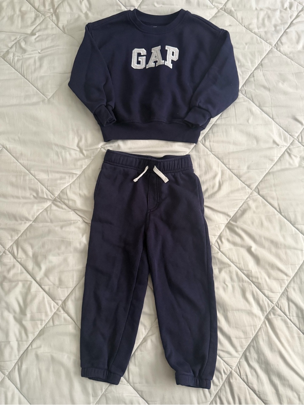 GAP Navy Blue Kids Jogger Sweatpants with Drawstring